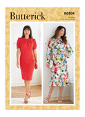 Butterick B6804 (Digital) | Misses' Dress with A/B, C, D Cup Sizes | Front of Envelope