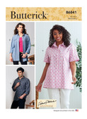 Butterick B6841 (Digital) | Unisex Button-Down Shirts | Front of Envelope