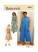 Butterick B6891 | Women's Dress, Jumpsuit and Sash | Front of Envelope