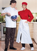 McCall's M8332 | Misses' and Men's Chef Jacket, Pants, Apron and Cap