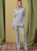 Vogue Patterns V1929 | Misses' Knit Top, Dress and Pants