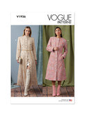 Vogue Patterns V1926 | Misses' Coat in Two Lengths with Collar Variations | Front of Envelope