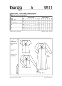Burda Style BUR6911 | Tops & Dress | Back of Envelope
