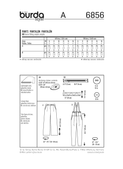 Burda Style BUR6856 | Misses' Pants | Back of Envelope