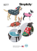 Simplicity S8277 | Fleece Dog Coats and Hats in Three Sizes | Front of Envelope