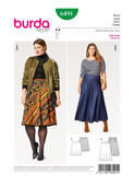 Burda Style BUR6491 | Misses' Flared Skirt | Front of Envelope