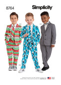 Simplicity S8764 | Boys' Suit and Ties | Front of Envelope