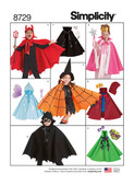 Simplicity S8729 | Child's Cape Costumes | Front of Envelope