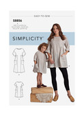 Simplicity S8856 | Children's & Misses' Dress and Tunic | Front of Envelope