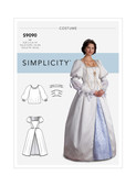 Simplicity S9090 | Misses' Historical Costume | Front of Envelope
