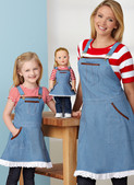 Simplicity S9395 | Aprons for Misses, Children & 18" Doll