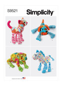Simplicity S9521 | Plush Animals | Front of Envelope