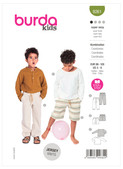 Burda Style BUR9261 | Children's Pants and Top | Front of Envelope