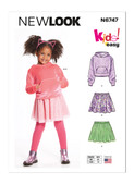 New Look N6747 | Children's Hoodie and Skirts | Front of Envelope