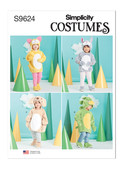 Simplicity S9624 | Toddlers' Animal Costumes | Front of Envelope