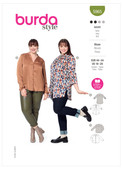 Burda Style BUR5965 | Misses' Blouse with Shoulder Yoke and Stand Collar | Front of Envelope