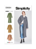 Simplicity S9684 | Misses' Hooded Coats and Jacket with Length Variations | Front of Envelope