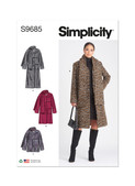 Simplicity S9685 | Misses' Coat and Jacket | Front of Envelope