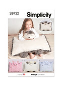 Simplicity S9732 | Plush Animal Pillow Cases | Front of Envelope