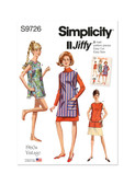 Simplicity S9726 | Misses' Vintage Apron or Beach Cover-up in Two Lengths | Front of Envelope