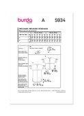 Burda Style BUR5934 | Burda Style Pattern 5934 Misses' Dress and Blouse | Back of Envelope