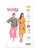 Burda Style BUR5921 | Burda Style Pattern 5921 Misses' Dress and Top | Front of Envelope