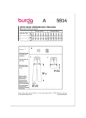 Burda Style BUR5914 | Burda Style Pattern 5914 Misses' Jumpsuit and Top | Back of Envelope