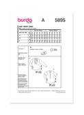 Burda Style BUR5895 | Burda Style Pattern 5895 Men's Top | Back of Envelope