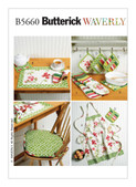 Butterick B5660 (Digital) | Apron, Hot Pads, Pot Holders, Place Mat, Napkin and Seat Cushion | Front of Envelope