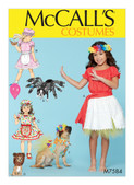 McCall's M7584 (Digital) | Kids' Gathered Top and Skirt, and Dog Costumes | Front of Envelope