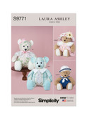 Simplicity S9771 | Plush Bear with Clothes and Hats by Laura Ashley | Front of Envelope