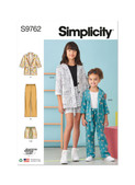 Simplicity S9762 | Children's and Girls' Jacket, Pants and Shorts for American Sewing Guild | Front of Envelope