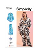 Simplicity S9756 | Misses' and Women's Shirt, Pants and Halter Top for American Sewing Guild | Front of Envelope