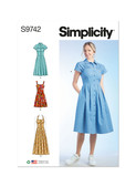 Simplicity S9742 | Misses' Dresses | Front of Envelope