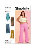 Simplicity S9752 | Women's Knit Skirts and Pants in Two Lengths | Front of Envelope