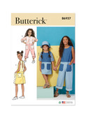 Butterick B6937 | Children's and Girls' Dress, Romper and Hat in Sizes S-M-L | Front of Envelope
