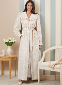 McCall's M8381 | Misses' Robe, Tie Belt and Nightgown by Laura Ashley