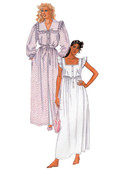 McCall's M8381 | Misses' Robe, Tie Belt and Nightgown by Laura Ashley