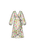 New Look N6750 | Misses' Wrap Dress With Length and Sleeve Variations