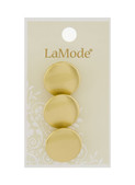 La Mode 3/4" Satin Gold Flat Shank Buttons, 3 Packages