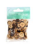 Favorite Findings Assorted Natural Buttons, 3 Packages