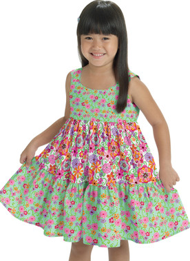 McCall's M6017 (Digital) | Toddlers'/Children's Gathered Tops, Dresses, Shorts and Pants