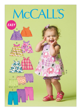 McCall's M6912 | Infants' Reversible Top, Dresses, Bloomers and Pants | Front of Envelope