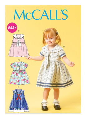 McCall's M6913 (Digital) | Toddlers' Sailor Dresses and Ties | Front of Envelope