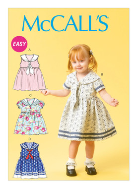 McCall's M6913 | Toddlers' Sailor Dresses and Ties | Front of Envelope