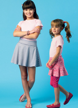 McCall's M6918 (Digital) | Children's/Girls' Flared Skorts