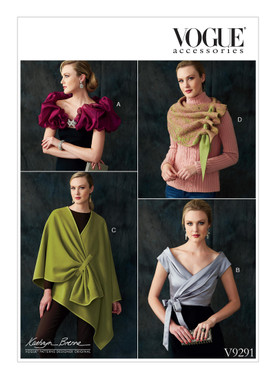 Vogue Patterns V9291 | Misses' Wraps, Shrug, and Scarf | Front of Envelope