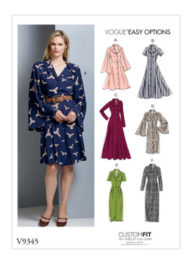 Vogue Patterns V9345 | Misses' Dress | Front of Envelope