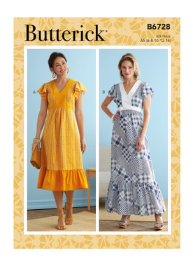 Butterick B6728 | Misses' Dresses | Front of Envelope