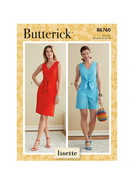 Butterick B6760 (Digital) | Misses' Dress & Romper | Front of Envelope
